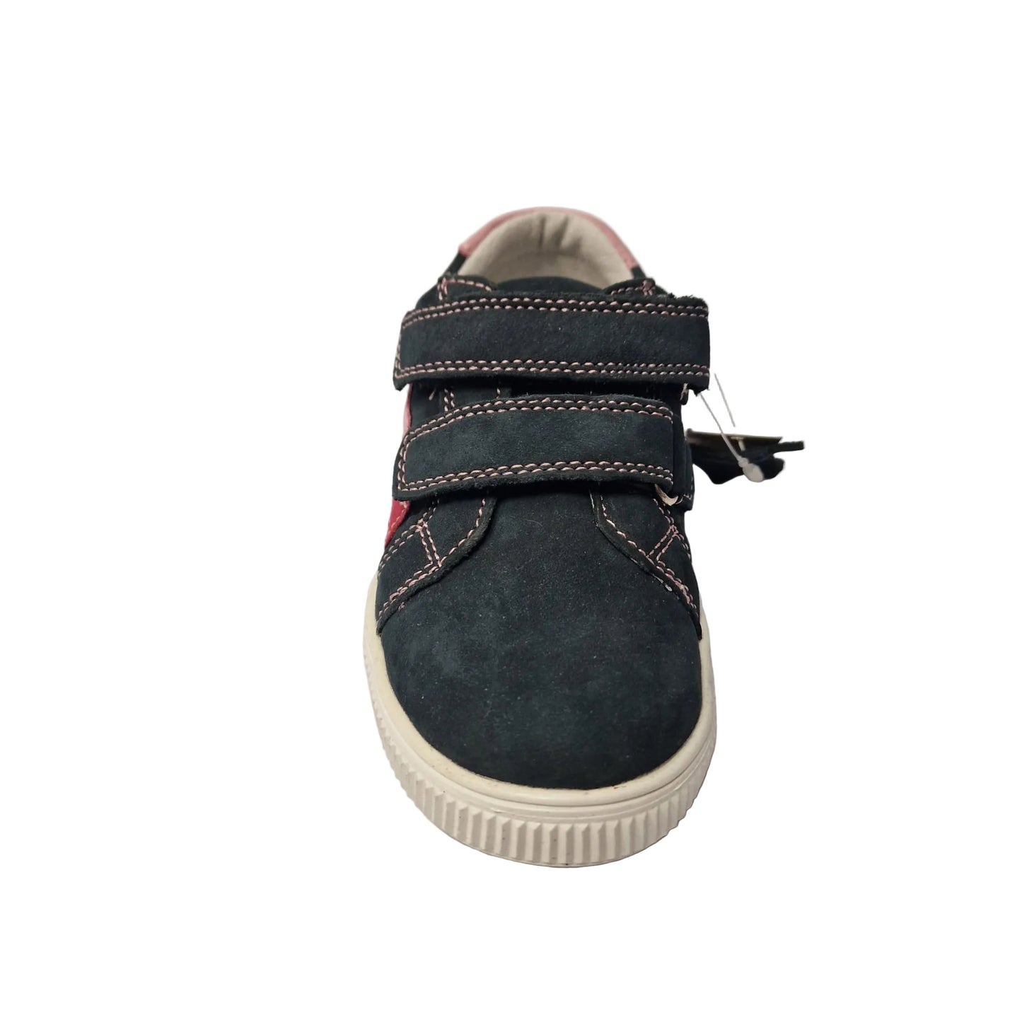 Happy Bee – Sneakers Bambina Vera Pelle Blu Rosa