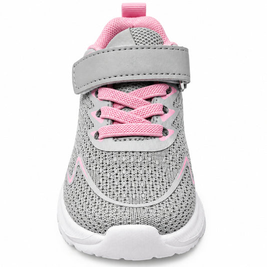 Scarpa ginnastica bambina Air Cooled grigio e rosa | Bimbi Love