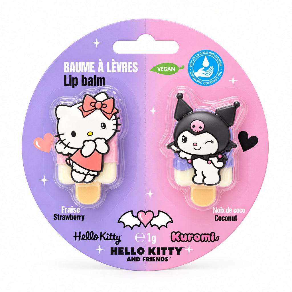 Balsamo labbra duo Hello Kitty e Kuromi | Bimbi Love