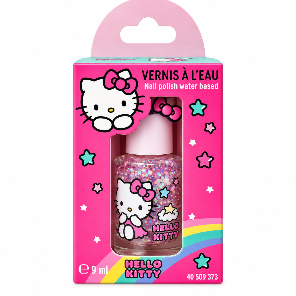Smalto rosa Hello Kitty 9ml + anello in silicone | Bimbi Love