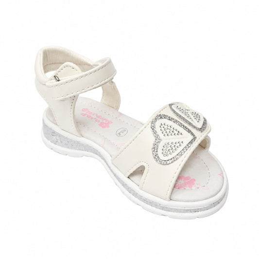Giardino D'Oro – Sandalo Bambina Bianco Cuoricini