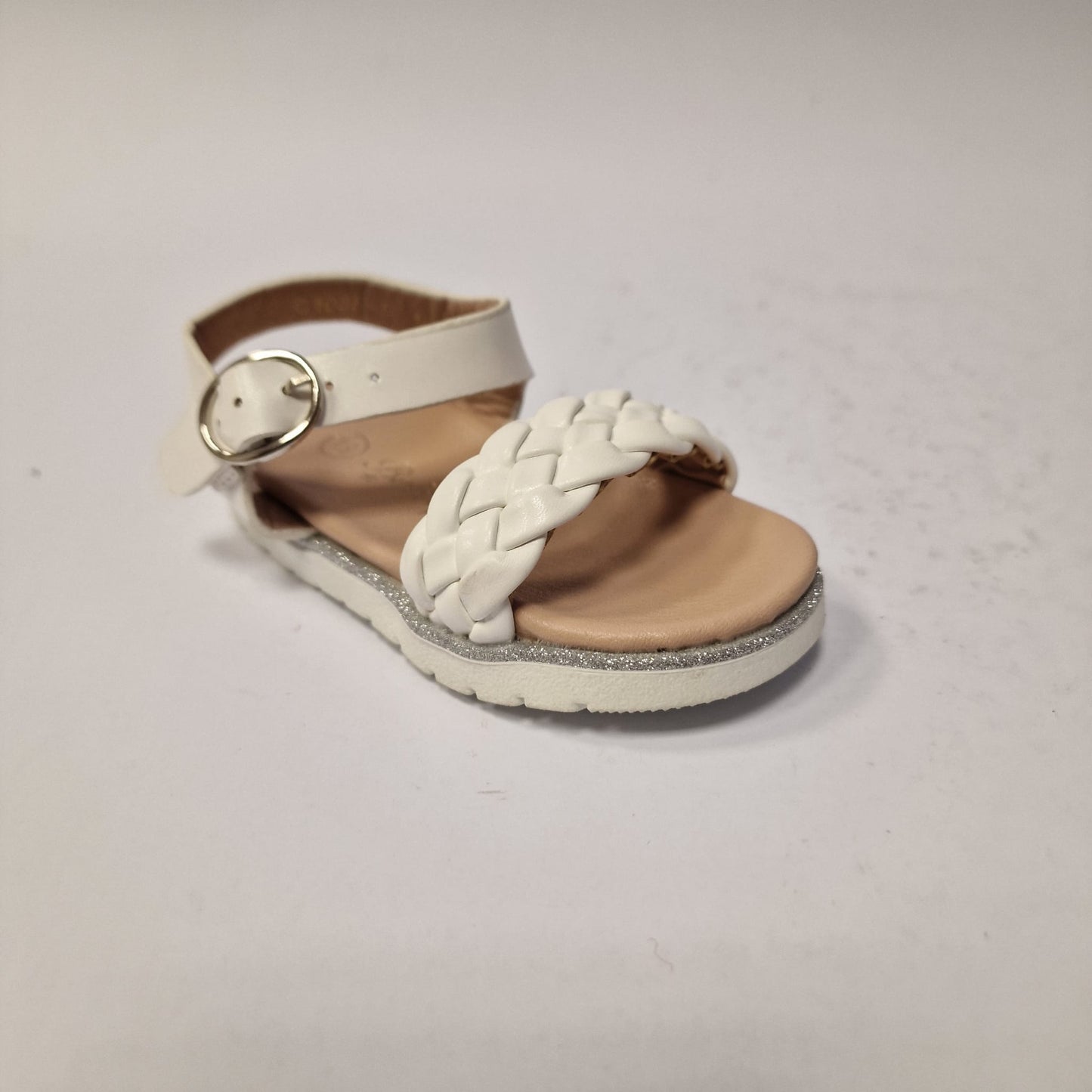 Bubble Kids - Sandaletto effetto lucido bianco