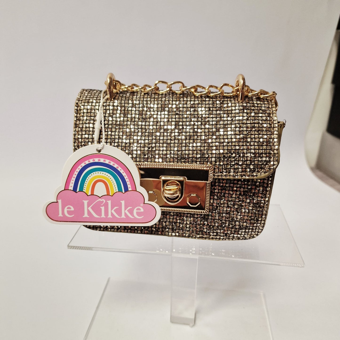 Le Kikke - Borsetta effetto glitter silver