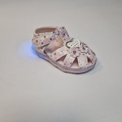 Sandalo rosa con luci bambina